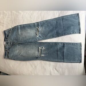 DAZE Blue Distressed straight leg jeans